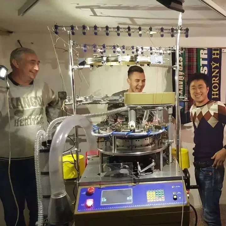 Plain Automatic Sock Knitting Machine Touch Screen Servo Motor Wool Hat Industry Accessories Manufacturing Machine Yellow OPEK