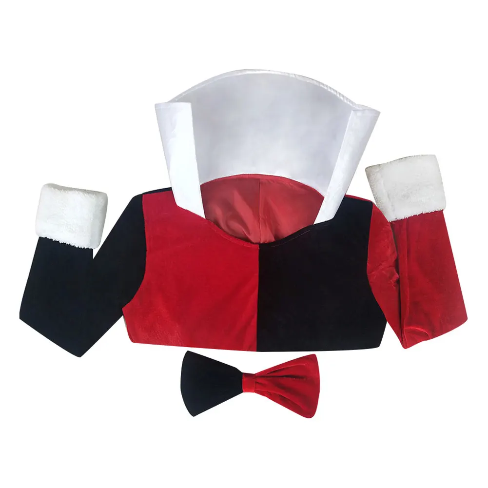 Cartoon Red Hearts Cosplay Queen Costume Women Dress Bowtie Outfits Fantasia Halloween Roleplay Carnival Party Disguise Suit