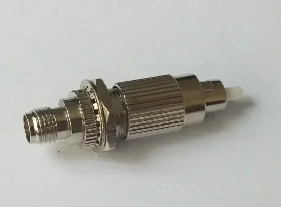 SMA Female to FC Male Fiber Optic Adapter Hybrid Coupler Brass