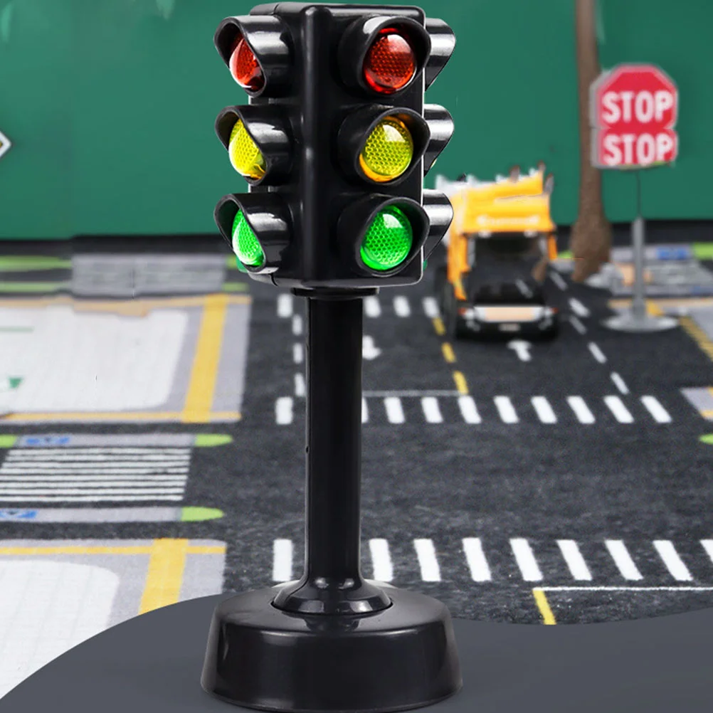 10 Pcs Traffic Light Model Mini Signal Lamp Toys Safe Vivid Colors Realistic Design Switchable Light Non Remote for Kids