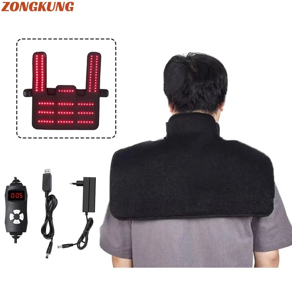 Red Light Shoulder&Nape Physiotherapy Devices for Shoulder Neck Back Pain Relief Joints Muscle 660nm&850nm Wrap Pad Dropshipping