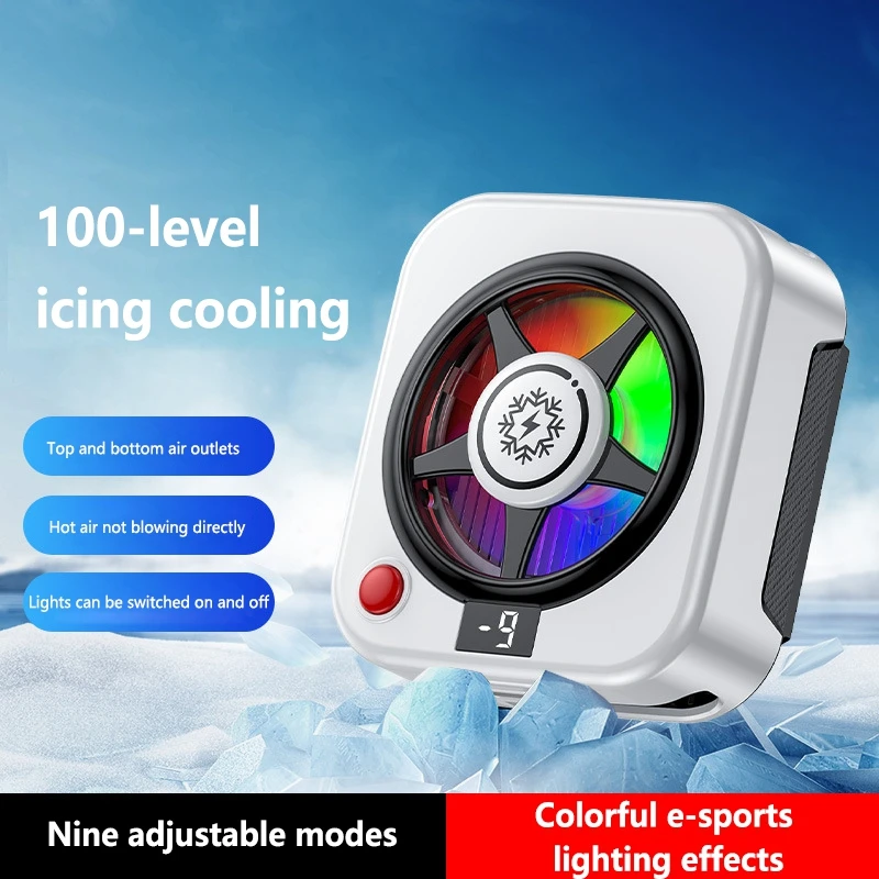 2026 New Model Dual-Purpose Phone Cooler Magnetic Clip and Ice Pack Digital Display Semiconductor Cooling Silent Operation