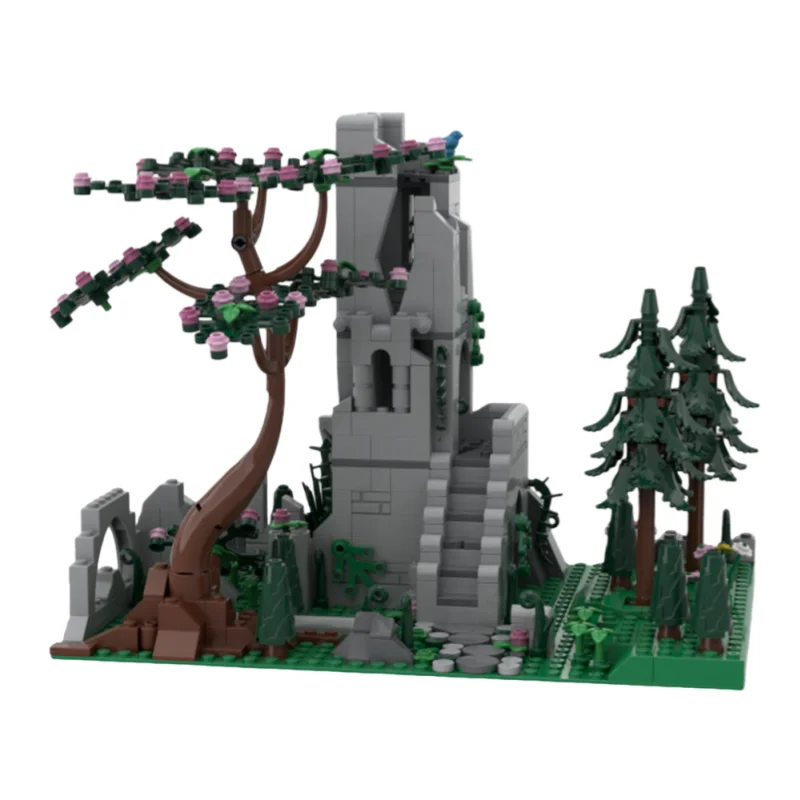 

Модель средневекового замка MOC — конструктор из мелких деталей, 626 деталей — подходит для всех любителей — для настольного размещения