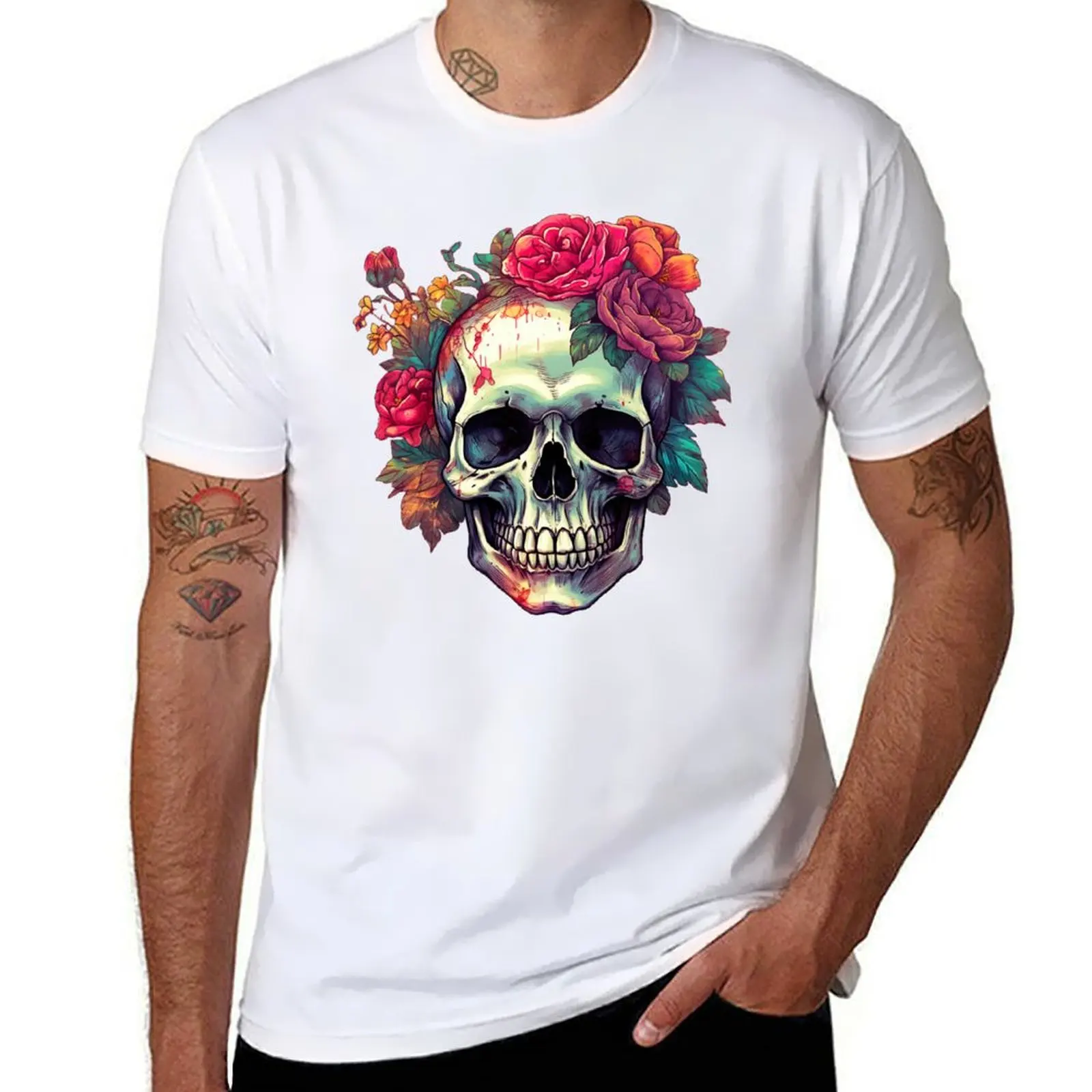 

Sugar Skull T-Shirt graphic t shirts for man anime tshirt T-Shirt