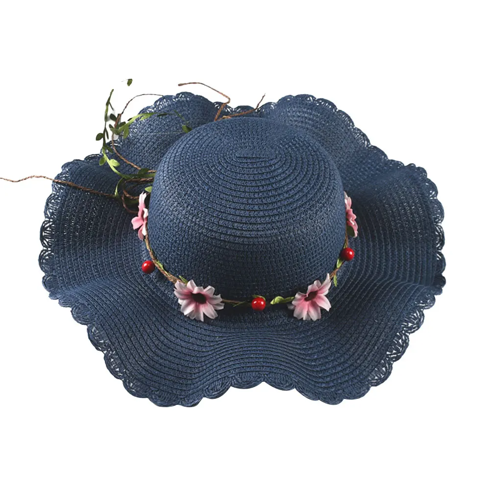 

1Pc Beach Straw Hat Wide Brim Sun Block Hat Party Straw Woven Hat Fisherman Sun Protection Hat for Travel Vacation Party Size (N