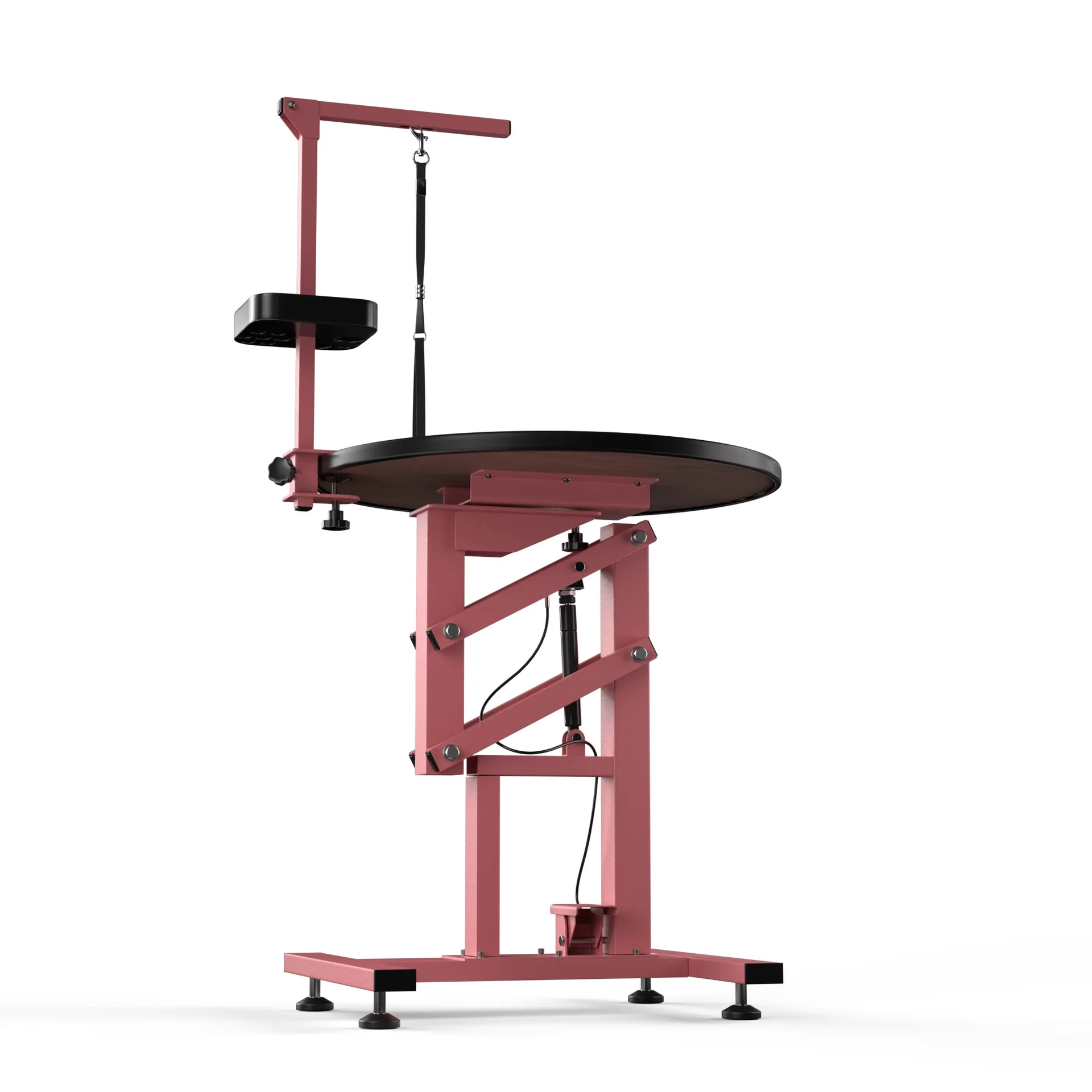 Pet Grooming Table For Dogs Iron Material Multifunctional Rotating Styling Station With Adjustable Height And Suspension Arm