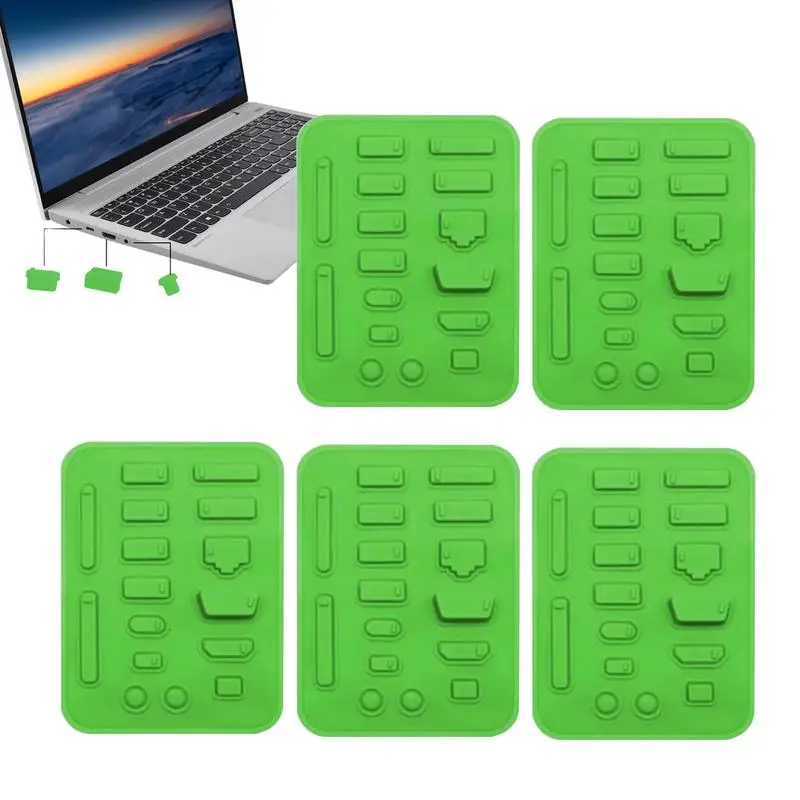 Laptop Port Dust Covers Stoppers Anti Dirt Plug Cups Set For Phone Silicone Charging Port Dust Covers Computer Port Anti Dust