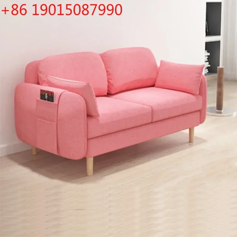 Sofás Cama Elegantes y Cómodos, Sofás Cama Clásicos Multifuncionales Modernos de Color Rosa, Sofá Cama Doble con Almacenamiento, Muebles para Sala de Estar