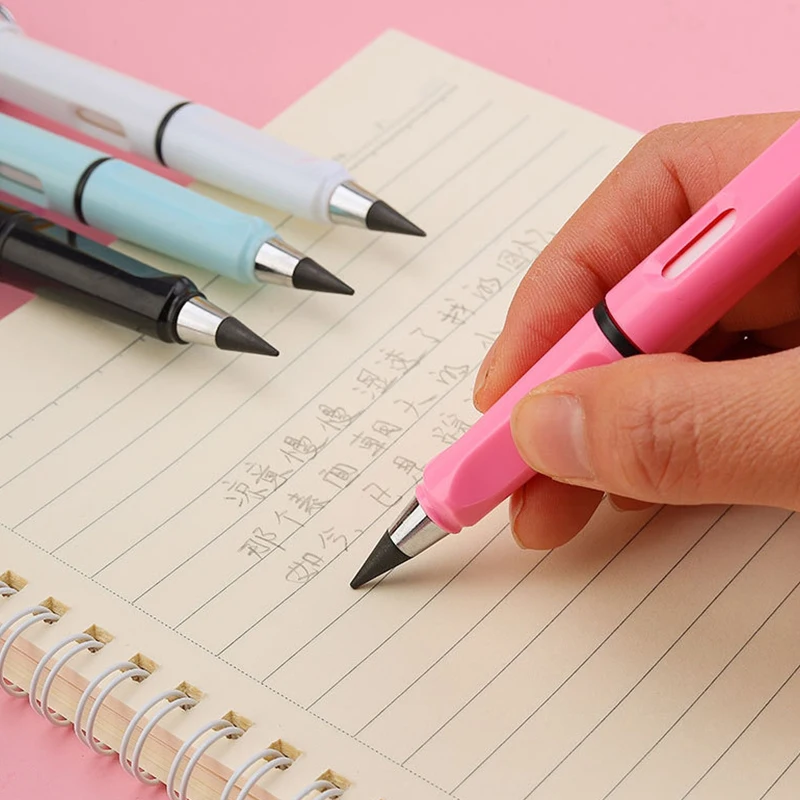 Sem lápis de nitidez com borracha, lápis infinito, sempre, sem tinta, 10pcs