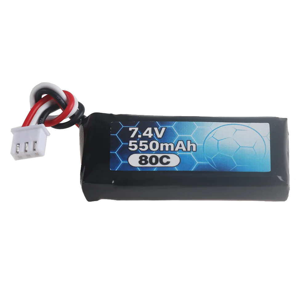 LiPo Battery 2S 7.4V 550mah 80C For Football Drone GT2 RC Quadcopter Helicopter FPV Mini Drone Spare Parts