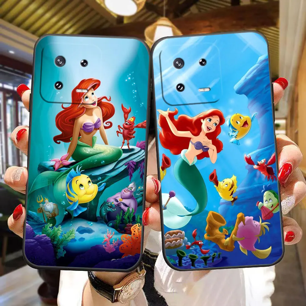 

Disney Mermaid Princess Phone Case For Xiaomi 13 12 12T 11 11T 10T 9 LITE POCO F6 F5 F4 F3 M6 M5 M4 M3 X5 X3 GT Case Funda Shell