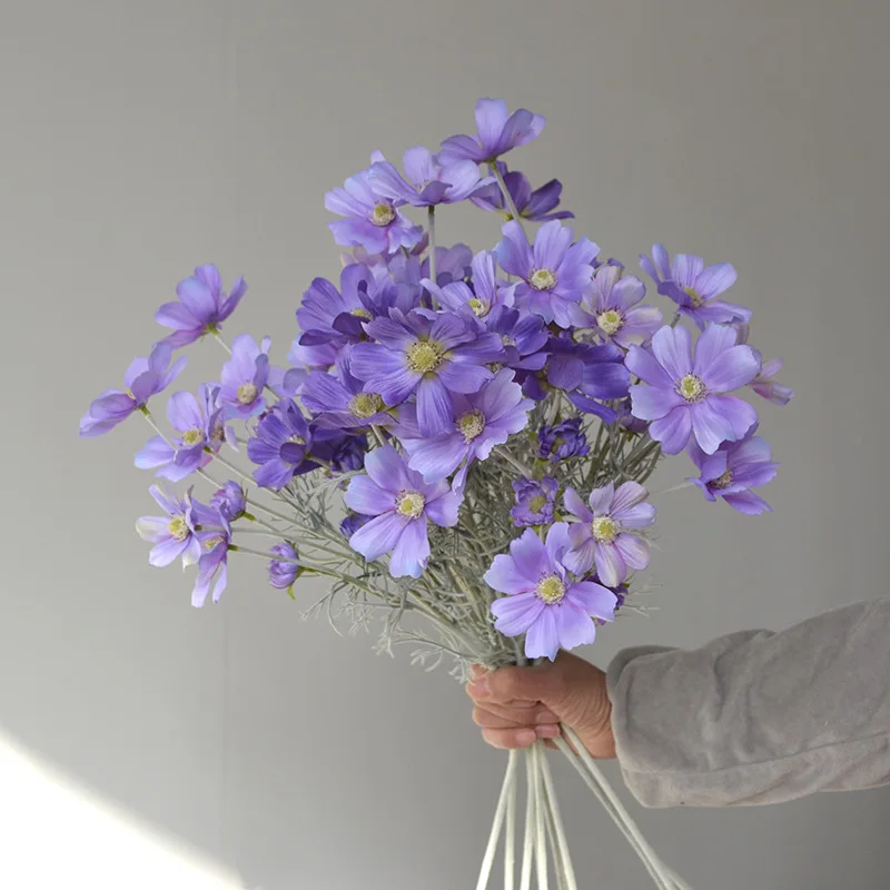 Ramo de margaritas artificiales de seda de manzanilla de 60CM, jarrón DIY, decoración para el hogar, jardín, sala de estar, mesa de fiesta de boda, arreglo floral