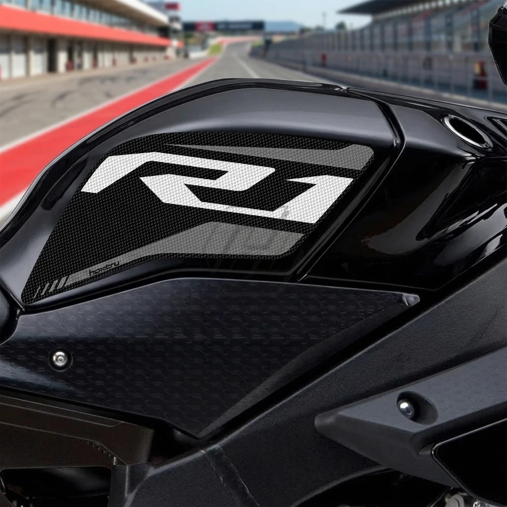 

Наклейки-накладки на бак для мотоцикла Yamaha YZF R1 2015-2019, защитные накладки на колени