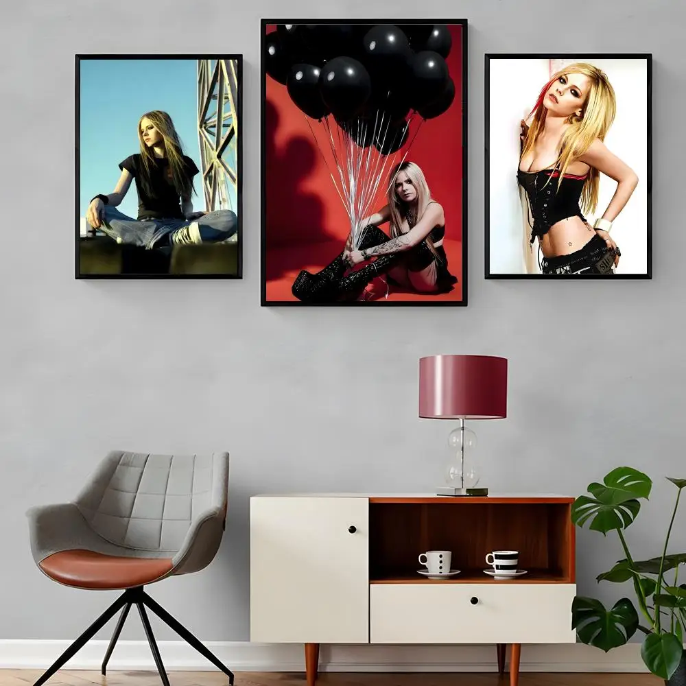 Star Singer Avril Lavigne Painting Calligraphy Canvas Poster: Crease Free Waterproof Durable All Space Wall Decor