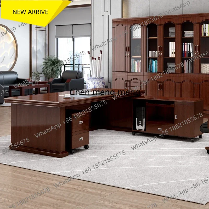 

D178 Nordic European Office Desk Modern Wooden Study Computer Office Desk Decoration Crafts Aesthetic Scrivania Trendy Furniture