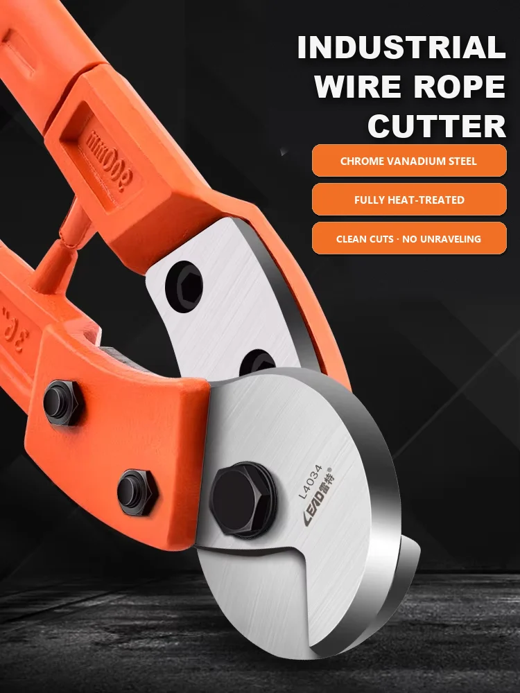 Forged CH-V Alloy Steel Cutters Pliers 1-16mm Diameter Steel Wire Rope Cable Cut Tool 8-42inch for Industrial Use