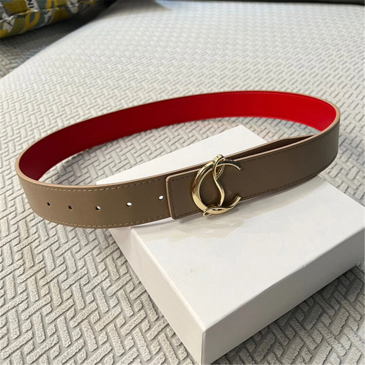 2024 New Width 4cm Belts for Women Girls Fashion Waist Belt Cowhide Leather Metal Buckle Belt Leisure Dress Jeans Waistband