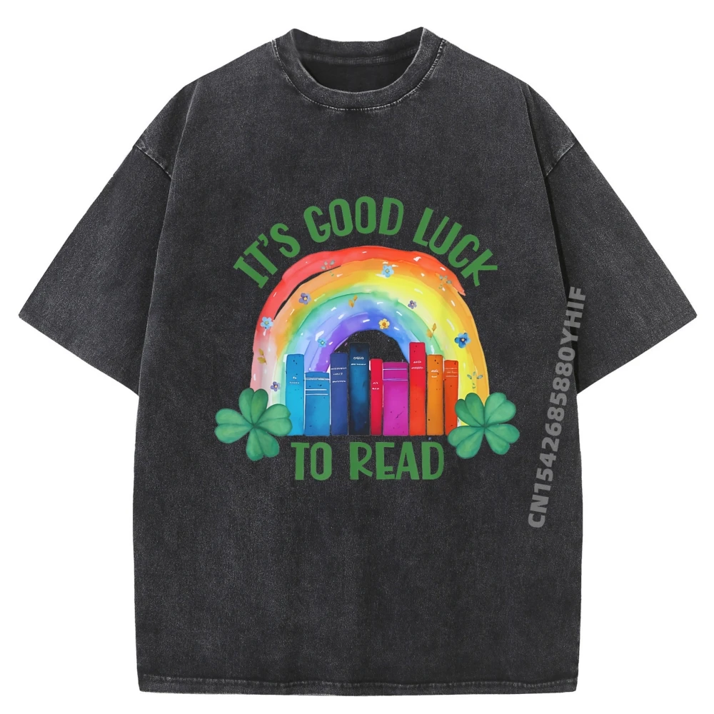

Мужские забавные футболки It Is Good Luck To Read, хлопковая одежда, стираная футболка Mnes, уличные футболки с принтом