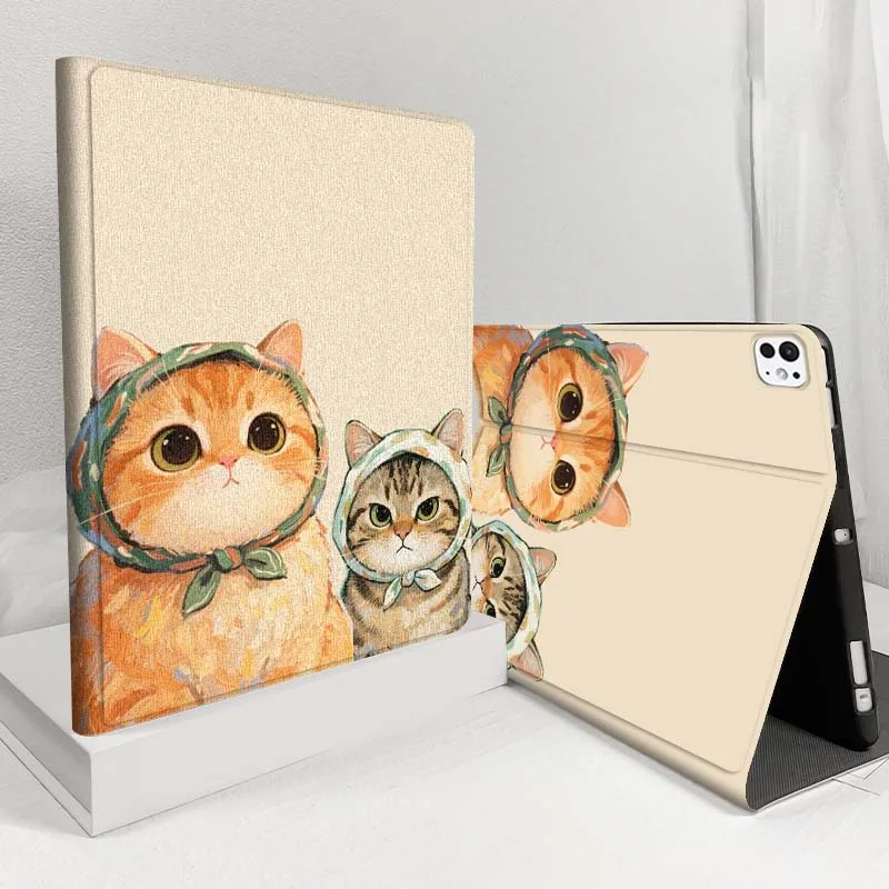 

Gray tabby cat lying down stars For iPad Pro Air 5 4 3 13 11 8 7 6 5 10th 7th 6th 10.5 12.9 10.9 Tablet Case