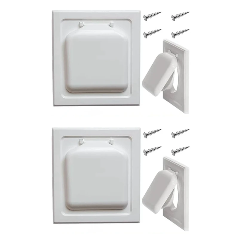 

Double Door Dryer Vent Cover Outdoor 4Inch, Any Outdoor Vent Cover,Lint-Free Collection Net Exhaust Cover Vent(2PCS)