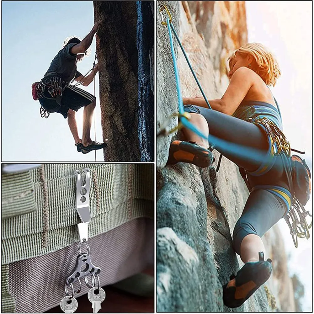 Многоцелевой зажим для брелоков подвесной зажим с карабином идеально подходит для подвешивания инструментов EDC, фото.