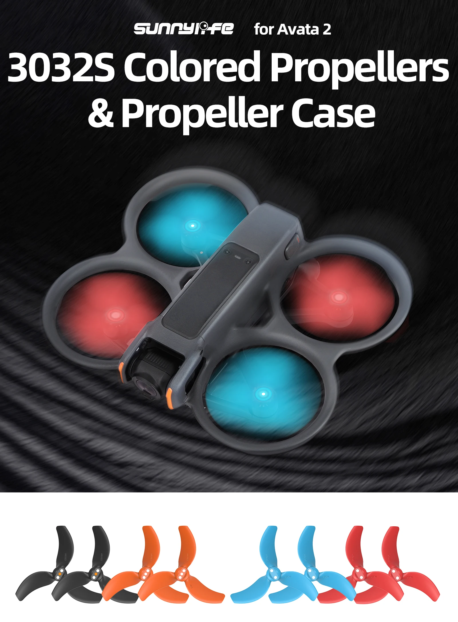 

For DJI Avata 2 4PCS Propeller and Storage Organizer 3032S Plastic Paddle Storage Case