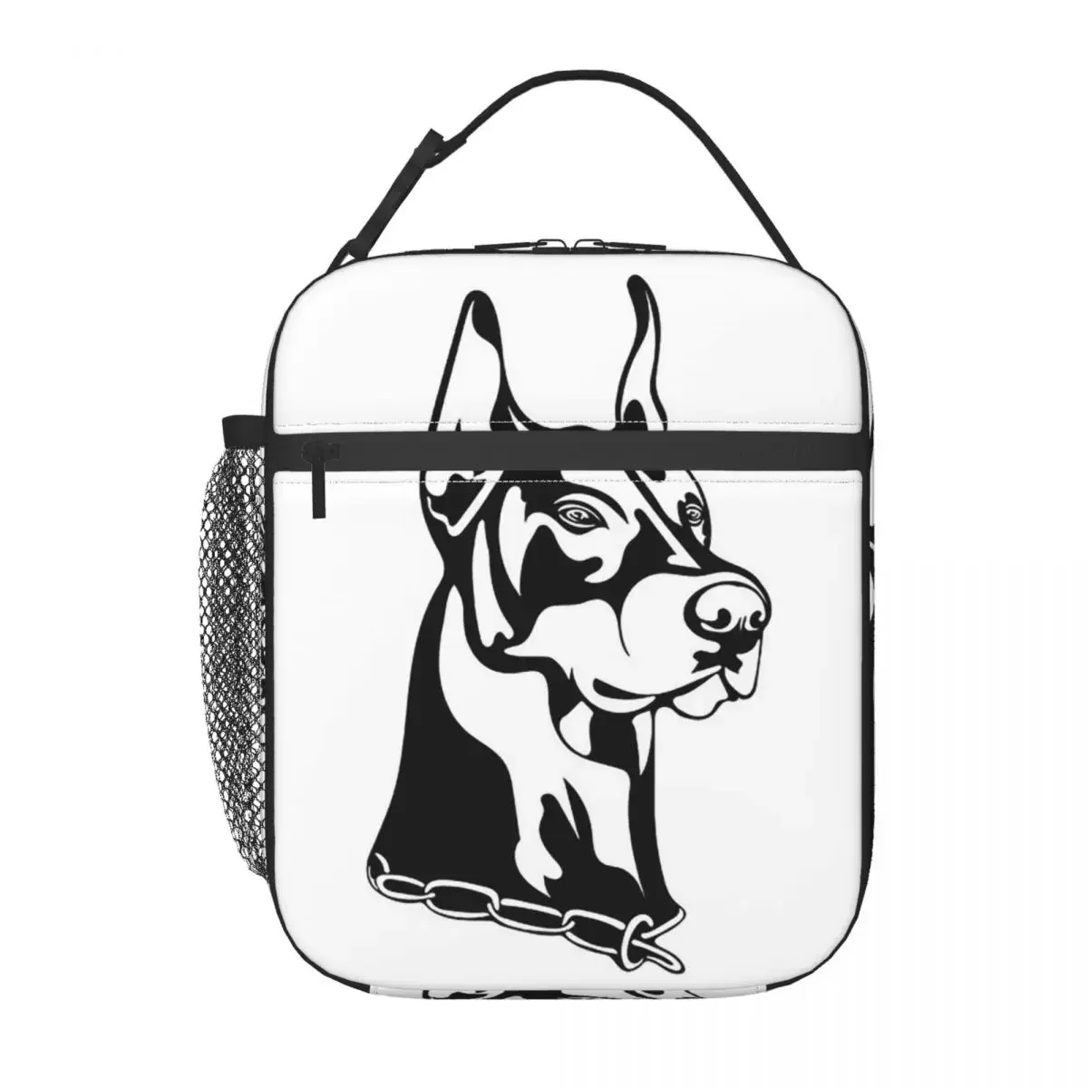 Doberman Dog Canine Portrait (1) Insulated Lunch Bag for Women Children Portable Food Boxes Thermal Lunch Box Tote