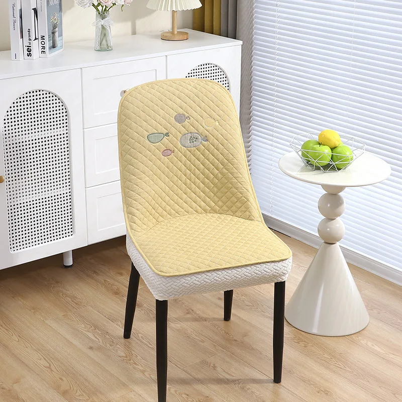 Curved Chair Cover Non-Slip Thickened Dustproof Pet-Proof Decorative Chair Cover Minimalist Safe Eco-Friendly Seat Protector