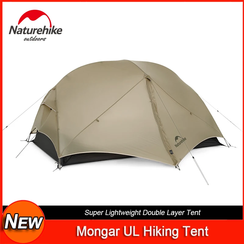 Naturehike Mongar UL Ultralight Camping Tent Double Layer Portable Backpacking Hiking Tent 1-2 Person Tent Outdoor Equipment