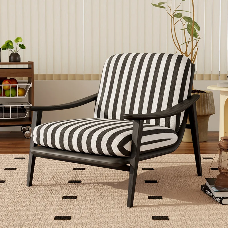 Sedia retrò francese medievale, divano singolo in legno massello di frassino