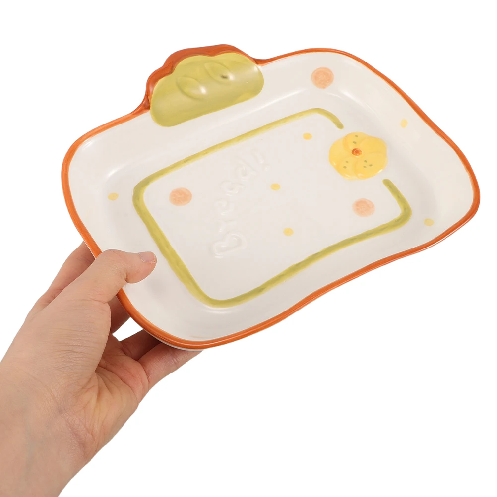 

2 Pcs Photography Decorative Tray Cake Plates Ceramic Dessert Ceramics Appetizer