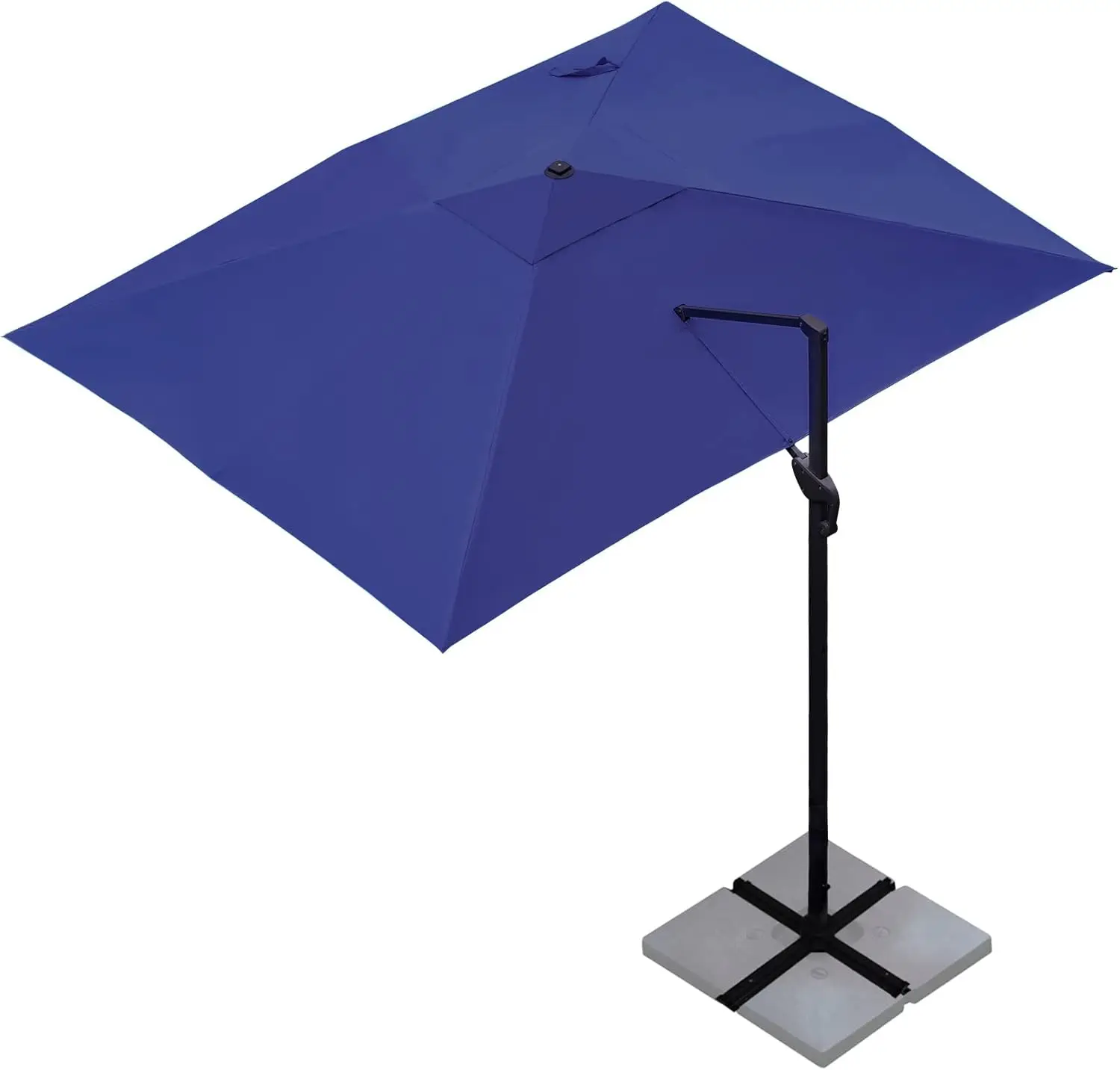 10x13Ft Cantilever Patio Umbrella Rectangular Deluxe Offset Umbrella 360°Rotation & Integrated Tilting System Patio Hanging