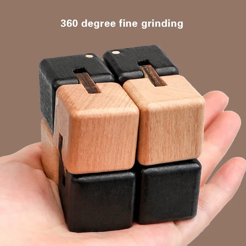 Woodiness Unendlicher Zauberwürfel Anti Stress Zappeln Spielzeug Einfach Spielen Hand Spinner Büro Kubische Stressabbau Spielzeug Für Kind Kinder