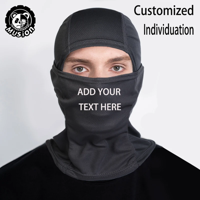 Musion Unique Design Logo Customized Balaclava Personalized Full Mask for Riding Motorcycle Customizable Couple Style