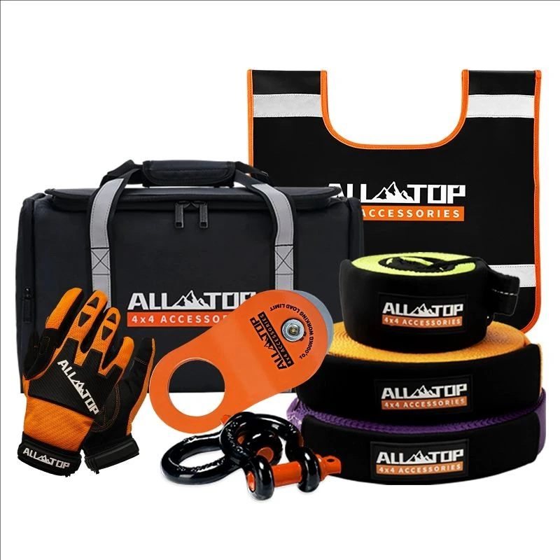 4x4 Off-road Vehicle Emergency Tool Tow Strap 9PCS  Recovery Kit