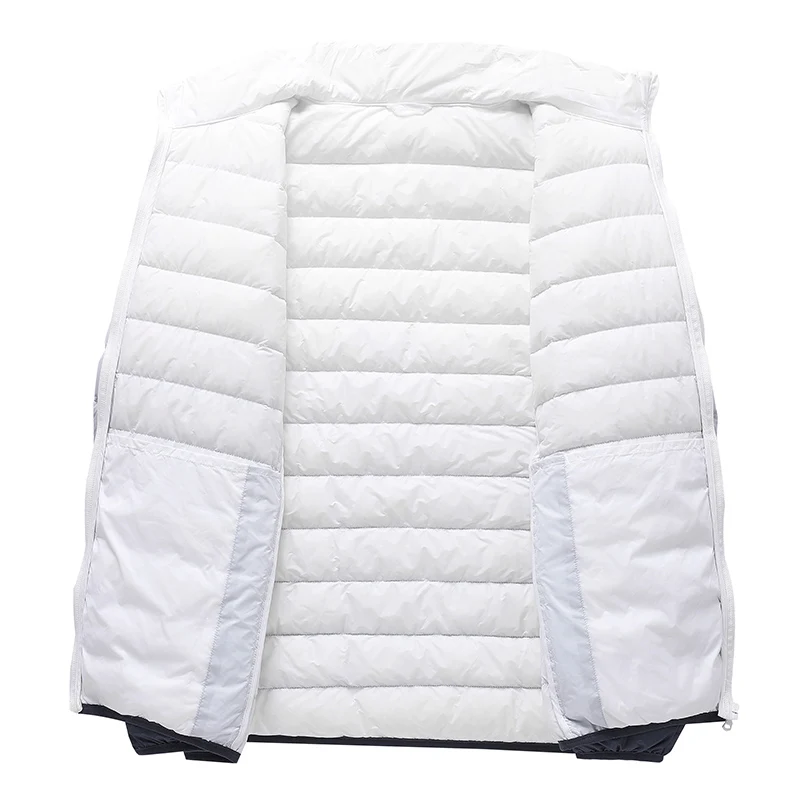 Top Grade Männer Kurze Ultra Leichte Daunen Jacke Neue Mode Stehen Kragen Farbverlauf 90% Weiße Ente Unten Puffer Parkas