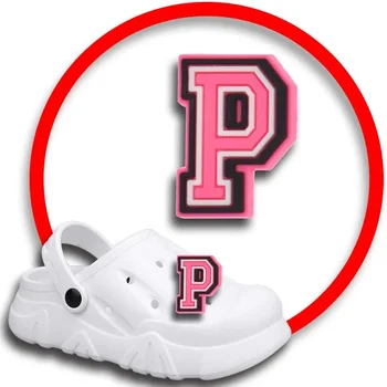 A B C 글자 신발 참, 크록스 샌들, 나막신 핀, 신발 장식 액세서리, 남성 배지, 여아, 어린이 신발 액세서리 