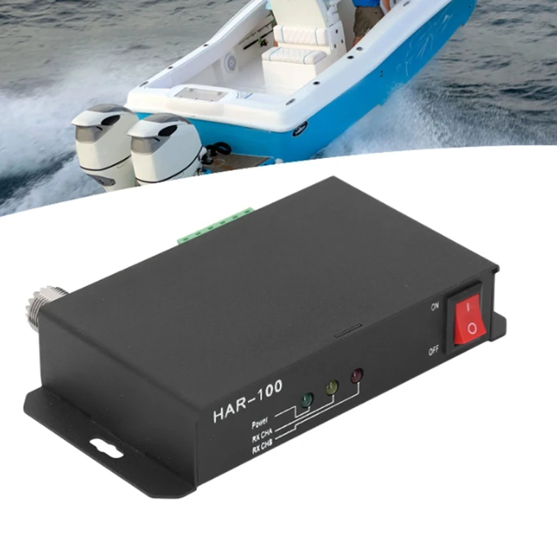 Marine AIS Receiver for HAR‑100 AIS Receiver Channel 10 to 35V 38400 Bps Sensitive Accurate GPS Receiver for Boat-A12I