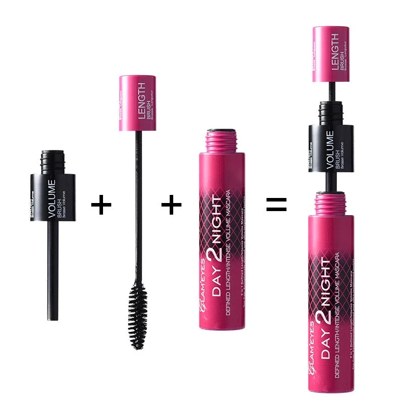 Zwarte Gekrulde Wimpers Mascara Verlengt Wimpers Extra Volume Langdurige Waterdichte, Sneldrogende Wimpers Vrouwelijke Make-Up