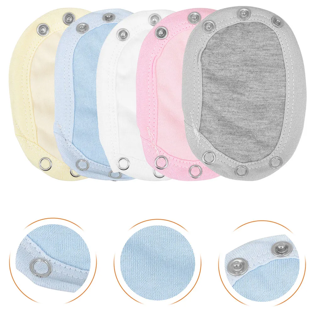

5 Pcs Extension Piece Baby Clothes Extender Neutral Body Suit Snap Women Outfit Cotton Extenders for