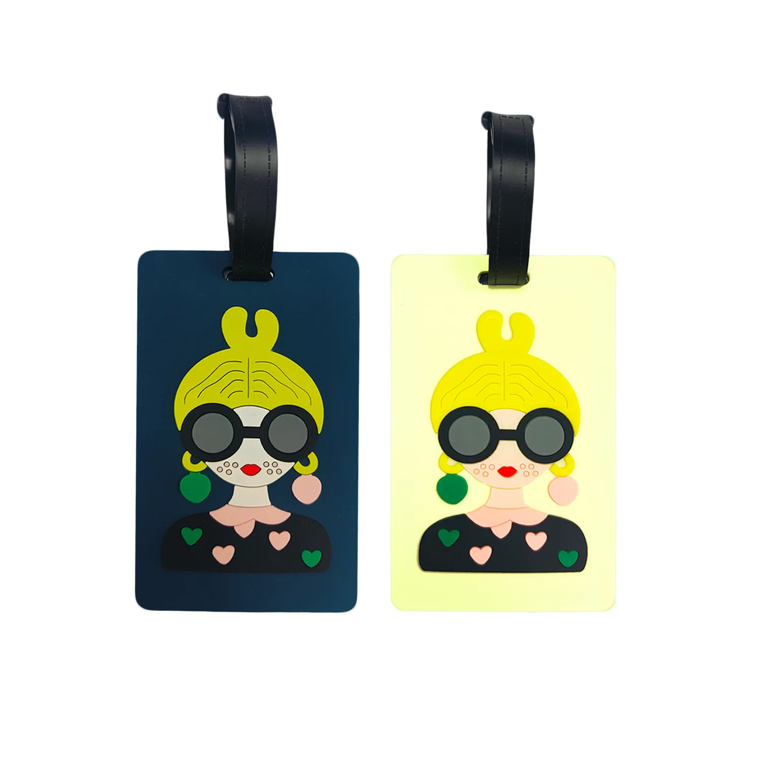 إكسسوارات السفر أزياء النظارات الشمسية الفتيات PVC علامات الأمتعة مكافحة فقدان الصعود تحديد العلامة معرف اسم العلامة لطيف الأمتعة العلامة #3