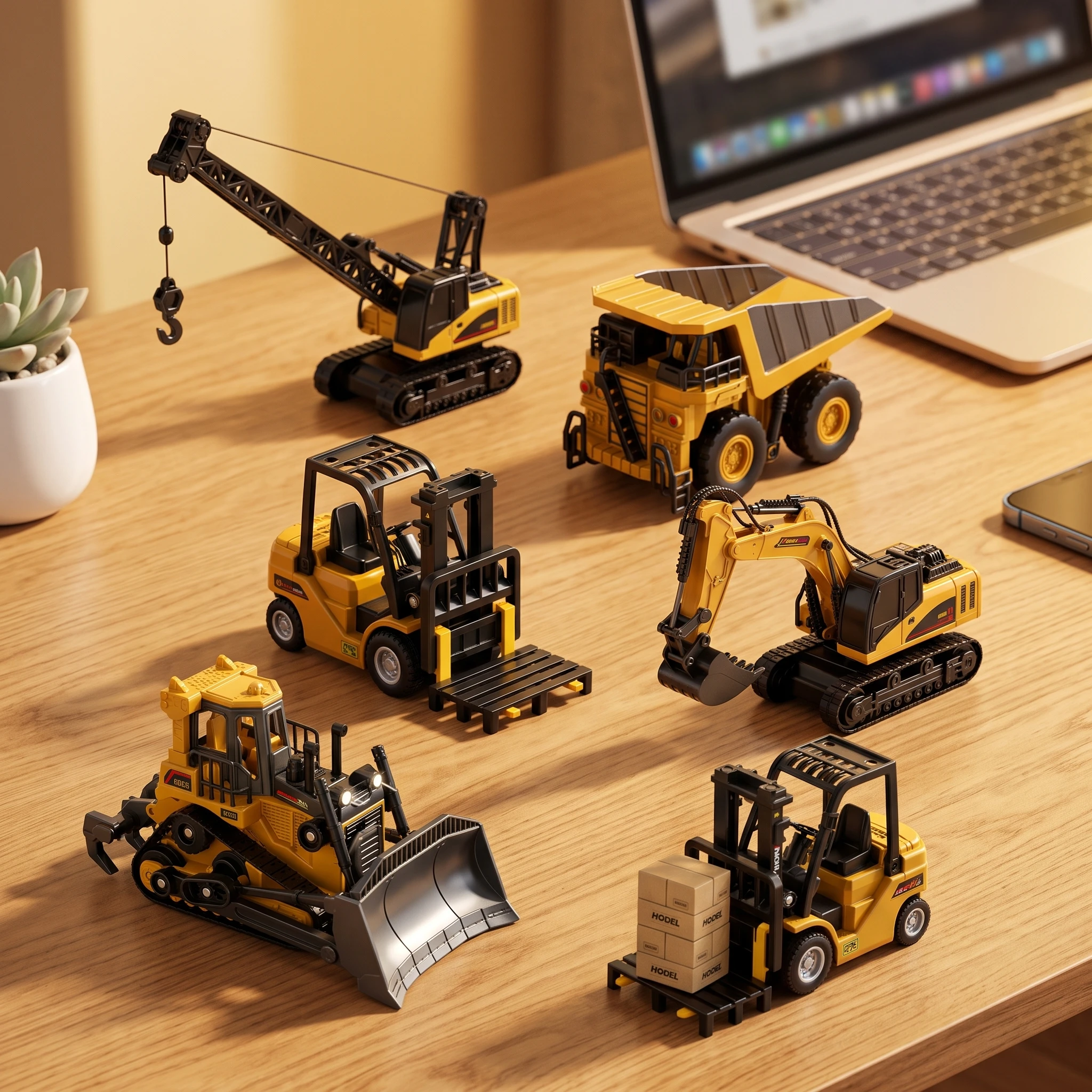 Kids Engineering Construction Vehicle Toy Set Crane Excavator Bulldozer Forklift Dump Truck Play Vehicles for Boys Gift