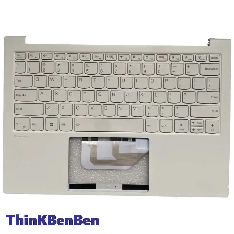 

US English White Keyboard Upper Case Palmrest Shell Cover For Lenovo Ideapad Yoga Slim 7 Carbon 13ITL5 5CB1B10313