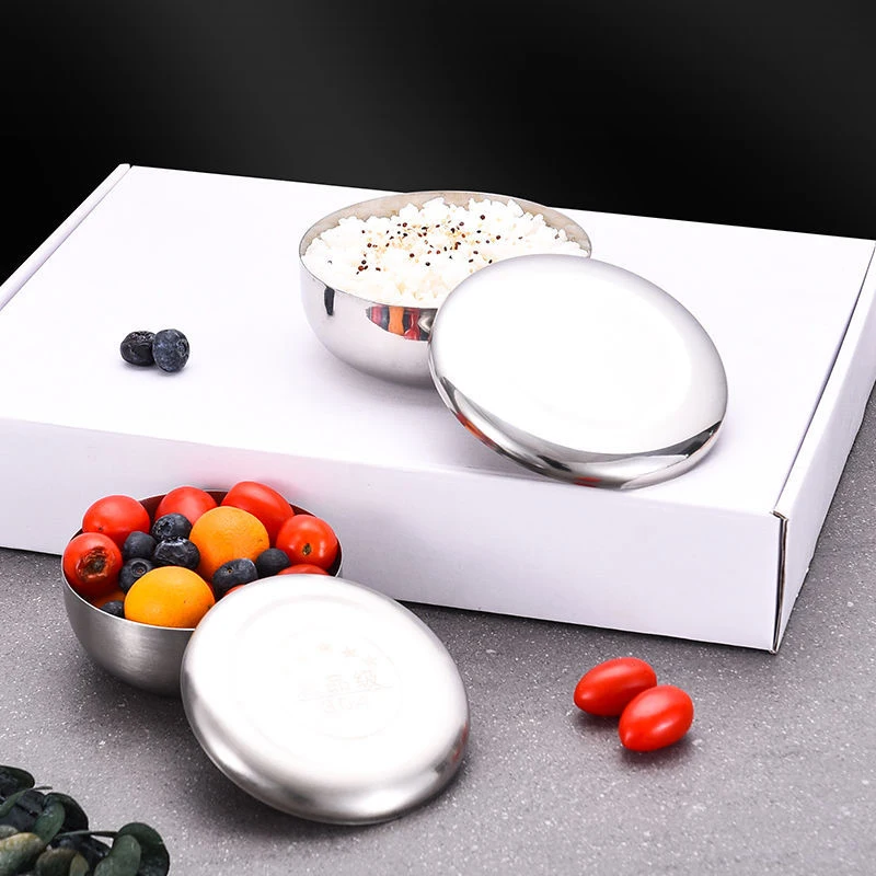 وعاء من الفولاذ المقاوم للصدأ وعاء أرز كوري كبير مطبوخ مع غطاء طبقة واحدة وعاء أرز على البخار أدوات مائدة مضادة للحرق/السقوط