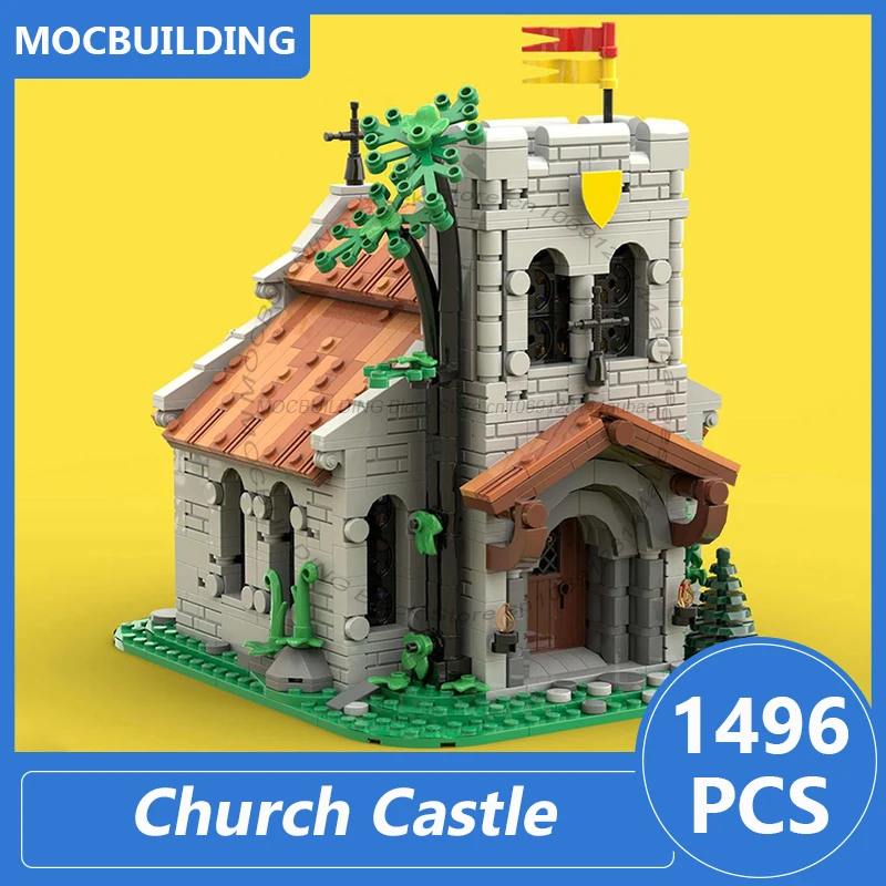 教会城モデル Moc ビルディングブロック DIY 組み立てレンガ建築ディスプレイコレクションクリエイティブクリスマスおもちゃギフト 1449 個