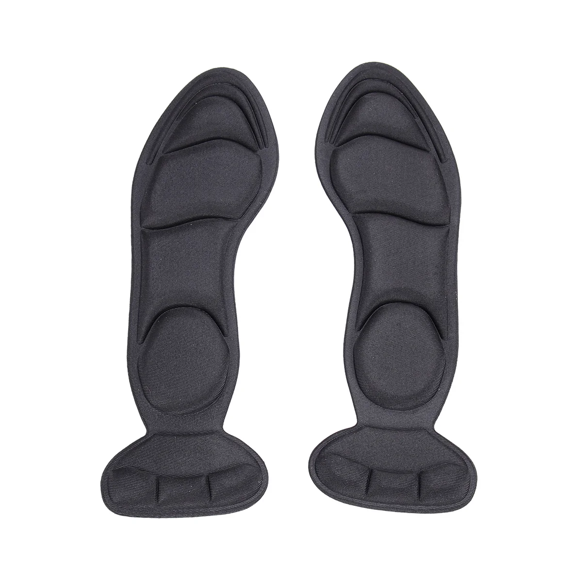 2 in 1 High Heel Insoles Pads Grips Sponge Inserts Foot Protector Black Alleviate Pressure Comfortable Walking
