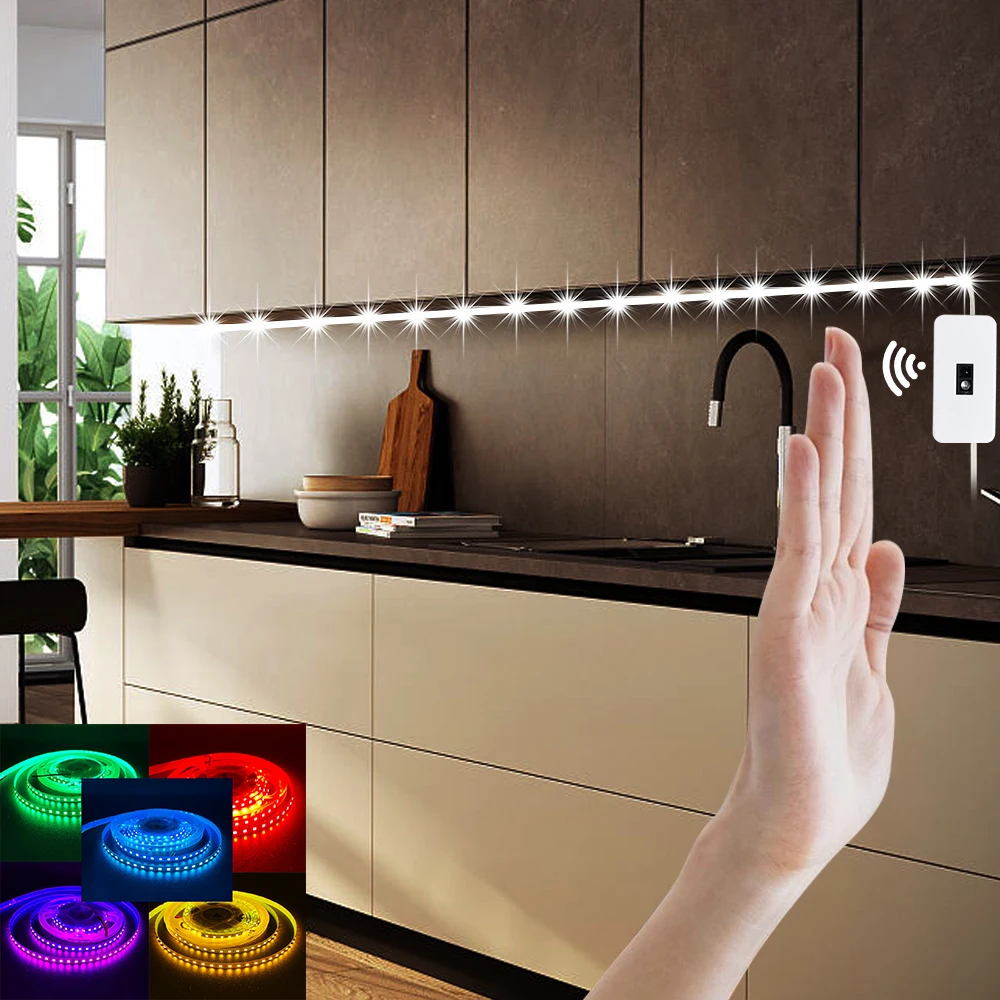 

DC 5V Lamp USB Motion LED Backlight TV Kitchen LED Strip Hand Sweep Waving ON OFF Sensor Light diode lights Night Light tape a1