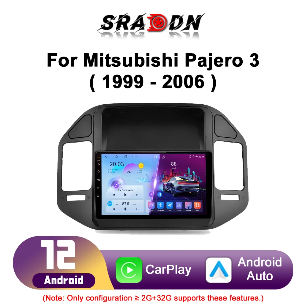 For Mitsubishi Pajero 3 V70 V60 1999 - 2006 Android Car Radio Automotive Multimidia Player GPS Navigaion Carplay Auto Stereo