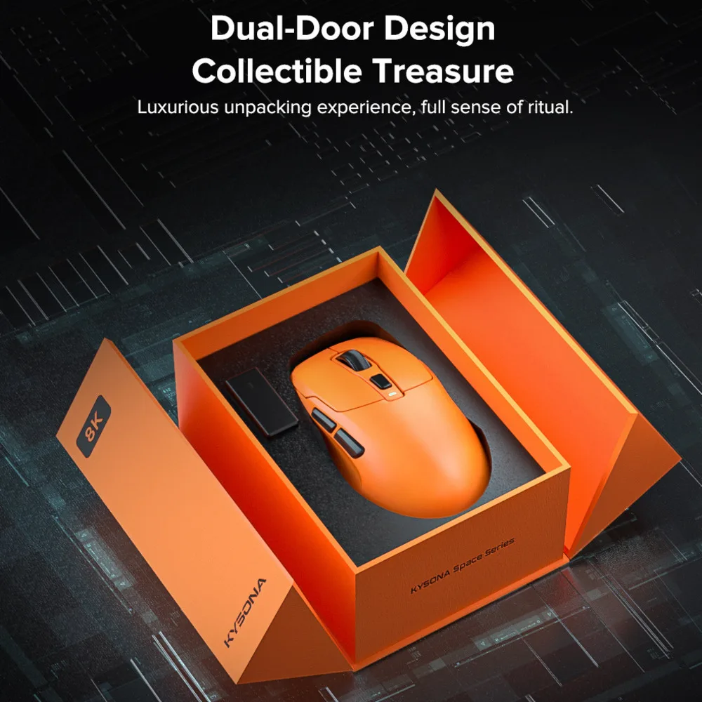 Kysona Mercury Wired+2.4Ghz+Bluetooth Wireless Gaming&Office Mouse Web Driver Programing Ergonomic Mice For FPS/MOBA/RPG Game