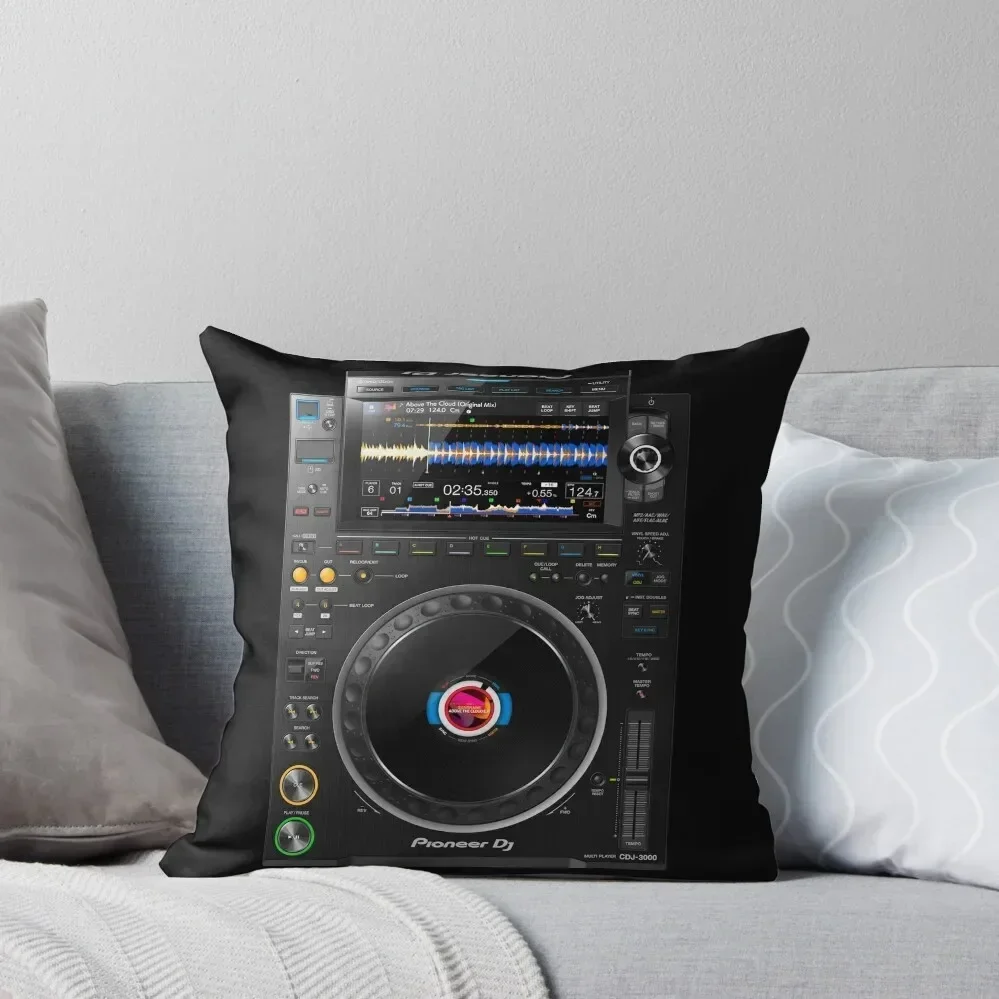 

Pioneer DJ CDJ3000 Multi Format Player Throw Pillow Embroidered Cushion Cover pillows decor home Pillow Cover Sofa Cover pillow